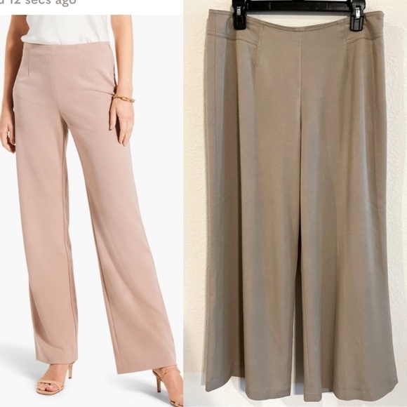 NIC & ZOE Women’s Dress Pants Size 10 Tan High Rise Business Causal Preppy - Picture 1 of 17